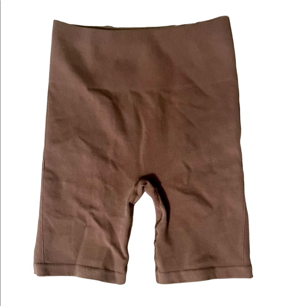 Ribbed biker shorts